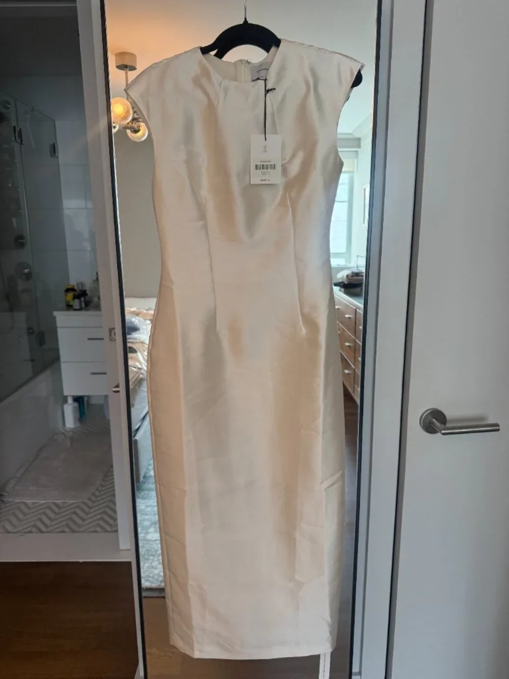 NWT Reformation Belden Dress Cream Size 4 - Picture 4 of 7